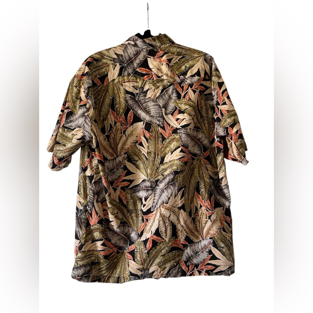 Tori Richard Large Cotton Lawn Hawaiian Shirt Made in USA Tropical Leaf Print - Picture 3 of 6
